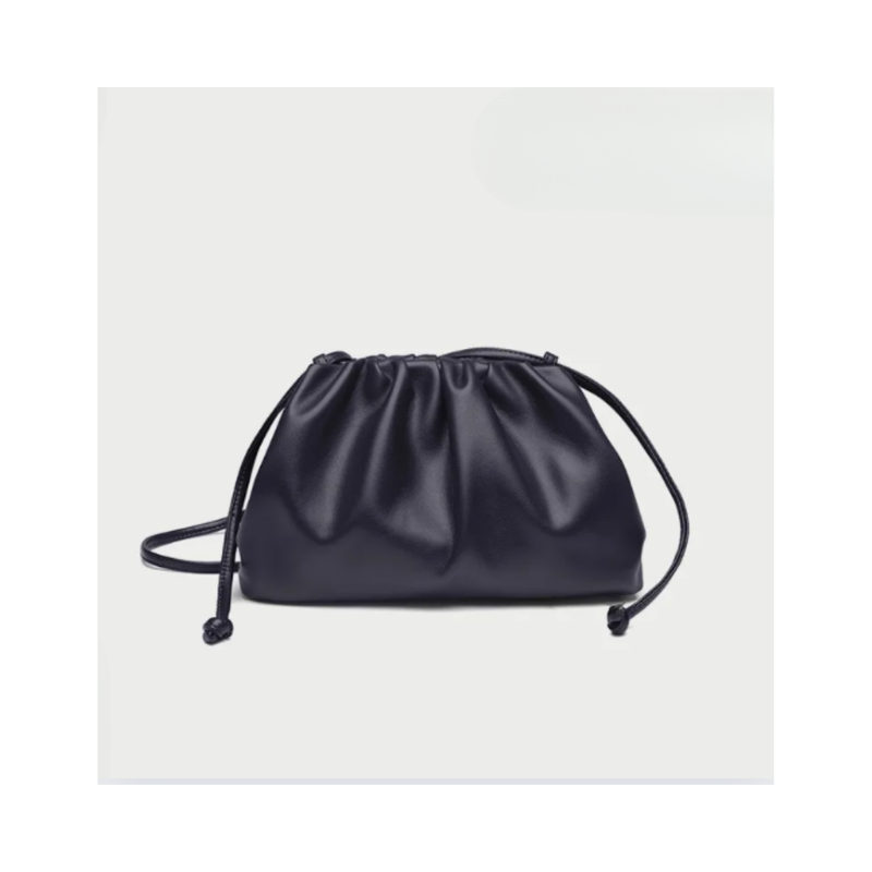 Damen-Clutch aus gerafftem Wolkenleder | Rote weiche Dumpling-Umhängetasche für lässige Ausflüge und zum Ausgehen | Smart-Casual-Abendtasche zum Ausgehen