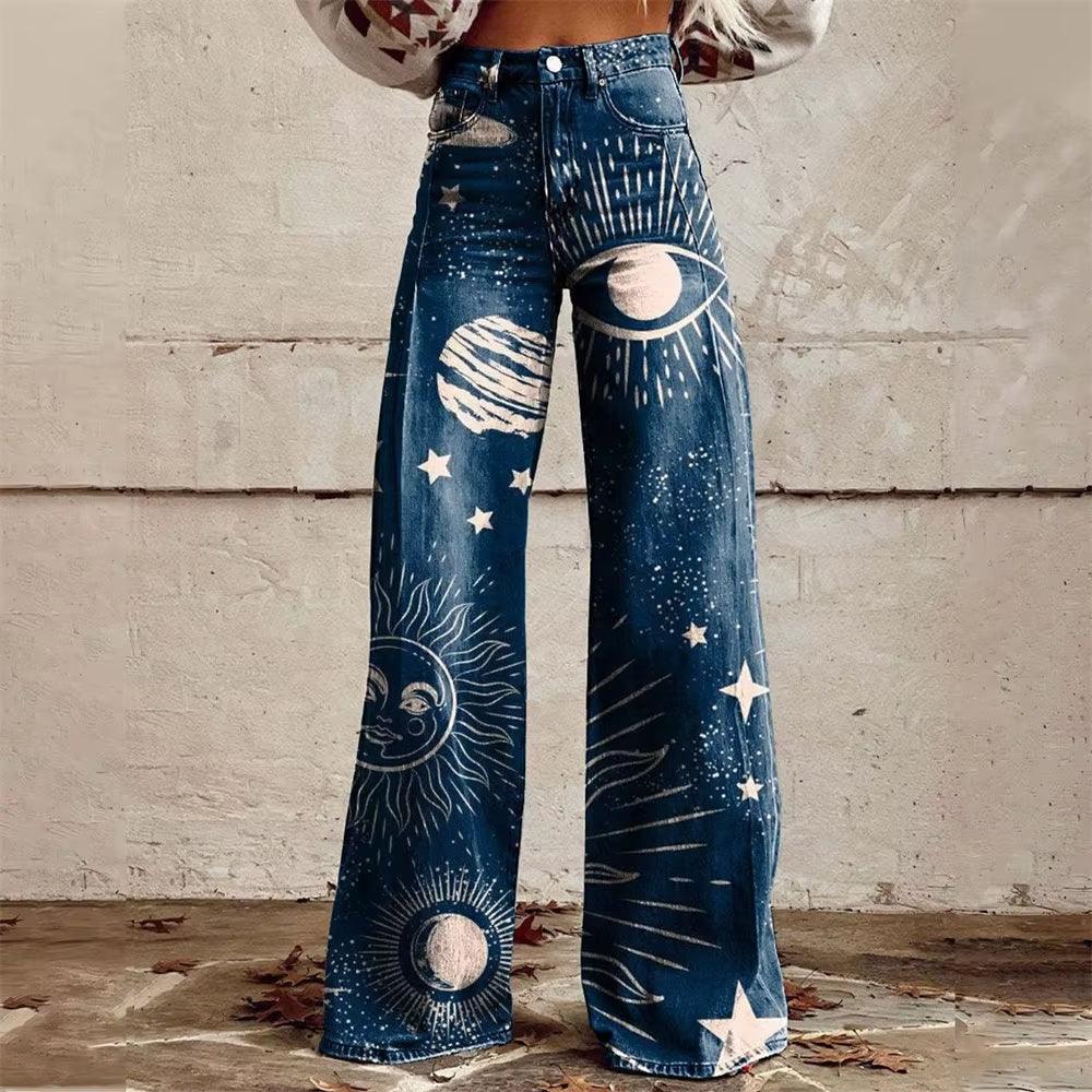 Fiona Women's Denim Jeans | High-Waisted Flared Design 4