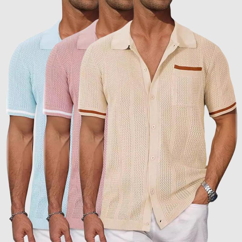 Rico Men's Polo Shirt | Breathable Polyester Blend, Retro Camp Collar 6
