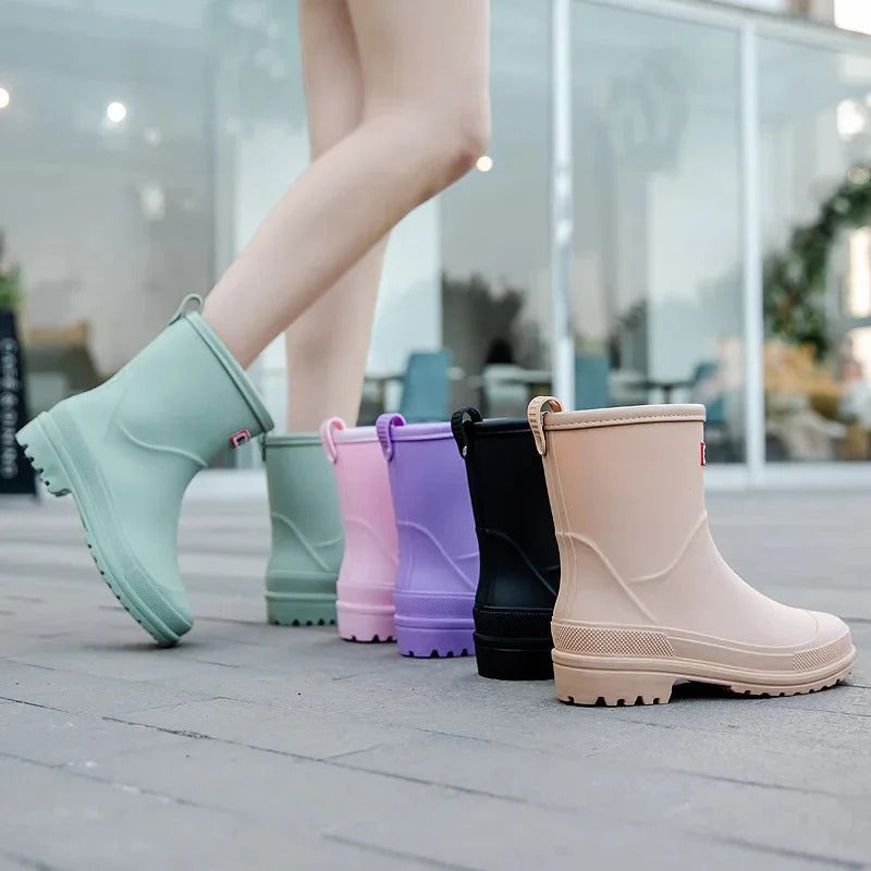 Women's Short Rain Boots – Modern Waterproof Ankle Wellies