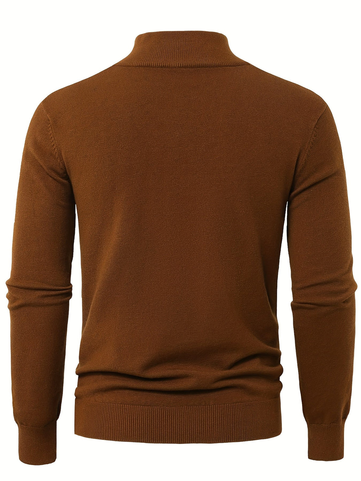 Men's Refined High-Neck Knit Sweater | Classic Cosy Casual Everyday Pullover | Smart Casual Everyday Autumn Winter Knitwear
