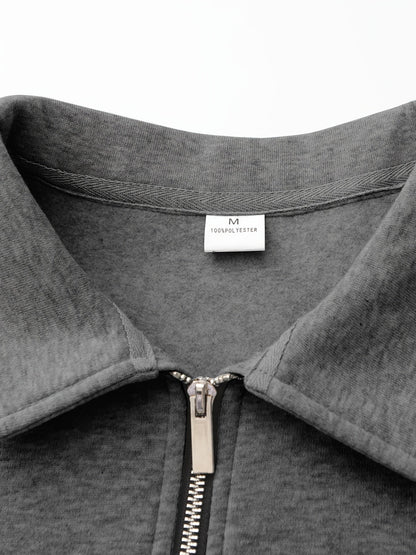 Herren-Pullover aus feinem Strick mit halbem Reißverschluss | Weicher, lässiger und gemütlicher Alltagspullover | Elegante lässige Strickmode für Herbst und Winter