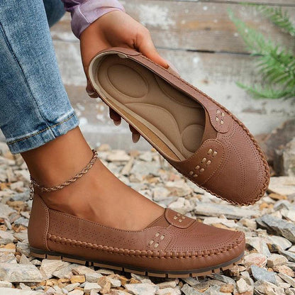 Damen Cutout-Slipper | Bequeme Flache Ballerinas | Leichte Ergonomische Sommerschuhe