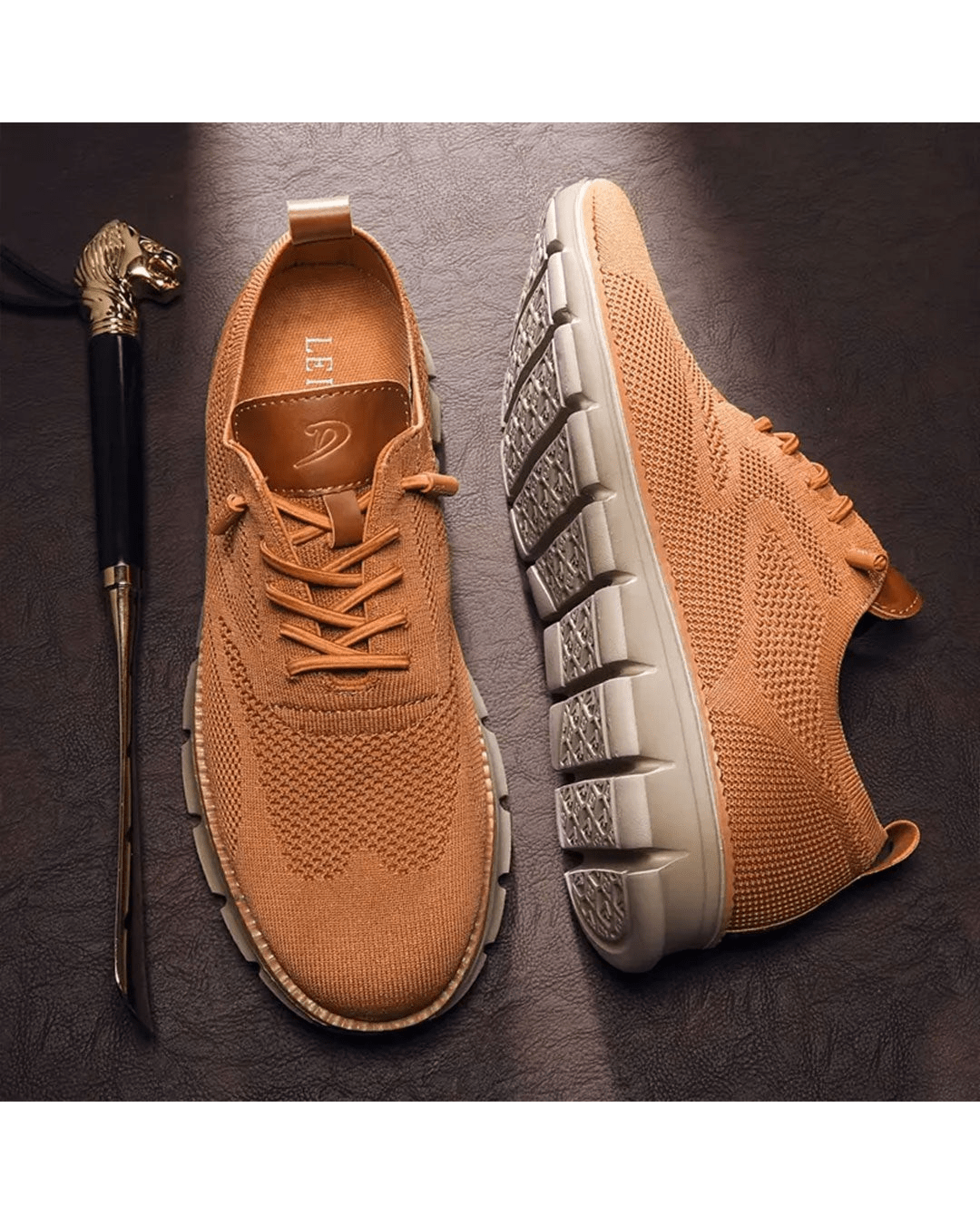 Herren-Sneaker aus Strickmesh mit Schnürung und hohem Tragekomfort | Leichte, atmungsaktive, lässige Trainingsschuhe für jeden Tag | Bequeme Freizeitschuhe zum Gehen für jeden Tag