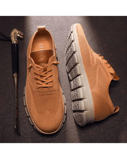 Herren-Sneaker aus Strickmesh mit Schnürung und hohem Tragekomfort | Leichte, atmungsaktive, lässige Trainingsschuhe für jeden Tag | Bequeme Freizeitschuhe zum Gehen für jeden Tag