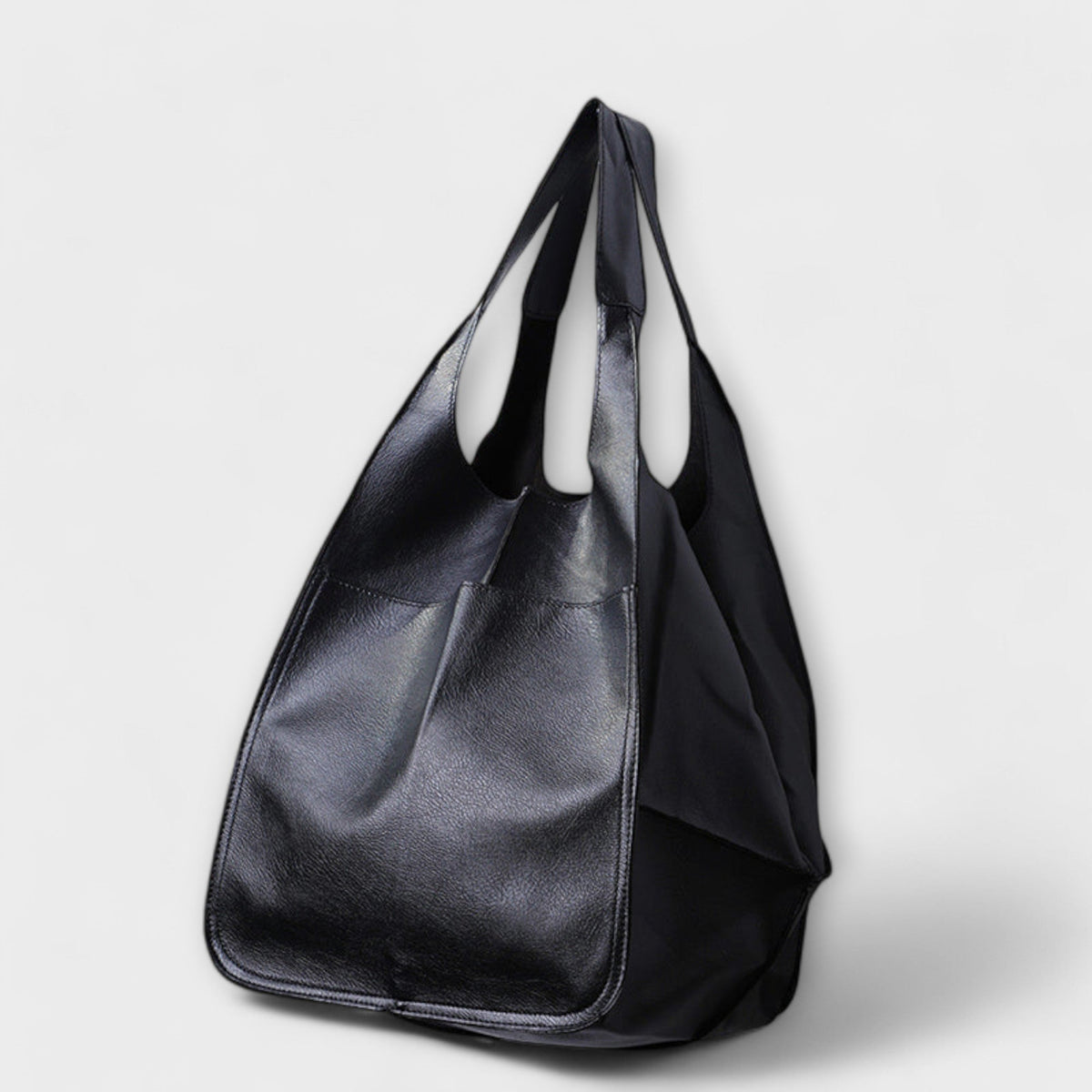 Damen-Shopper aus Leder in Übergröße für Wochenendreisen | Große dunkelbraune lässige Alltagstasche für Reisen | Lässige Schultertasche für Reisen und Urlaub
