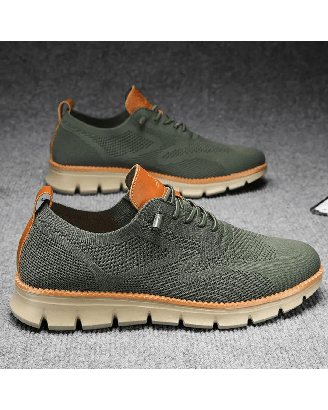 Herren-Sneaker aus Strickmesh mit Schnürung und hohem Tragekomfort | Leichte, atmungsaktive, lässige Trainingsschuhe für jeden Tag | Bequeme Freizeitschuhe zum Gehen für jeden Tag