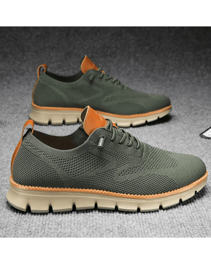 Herren-Sneaker aus Strickmesh mit Schnürung und hohem Tragekomfort | Leichte, atmungsaktive, lässige Trainingsschuhe für jeden Tag | Bequeme Freizeitschuhe zum Gehen für jeden Tag