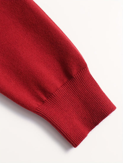 Men's Refined High-Neck Knit Sweater | Classic Cosy Casual Everyday Pullover | Smart Casual Everyday Autumn Winter Knitwear