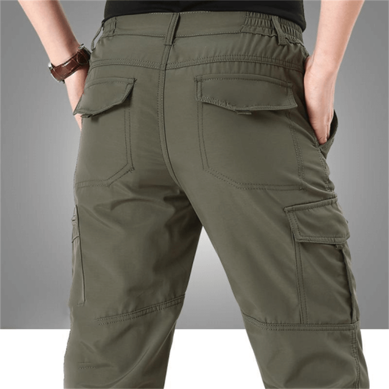 Men's Waterproof Cargo Pants – Multi-Pocket Outdoor Rain Trousers