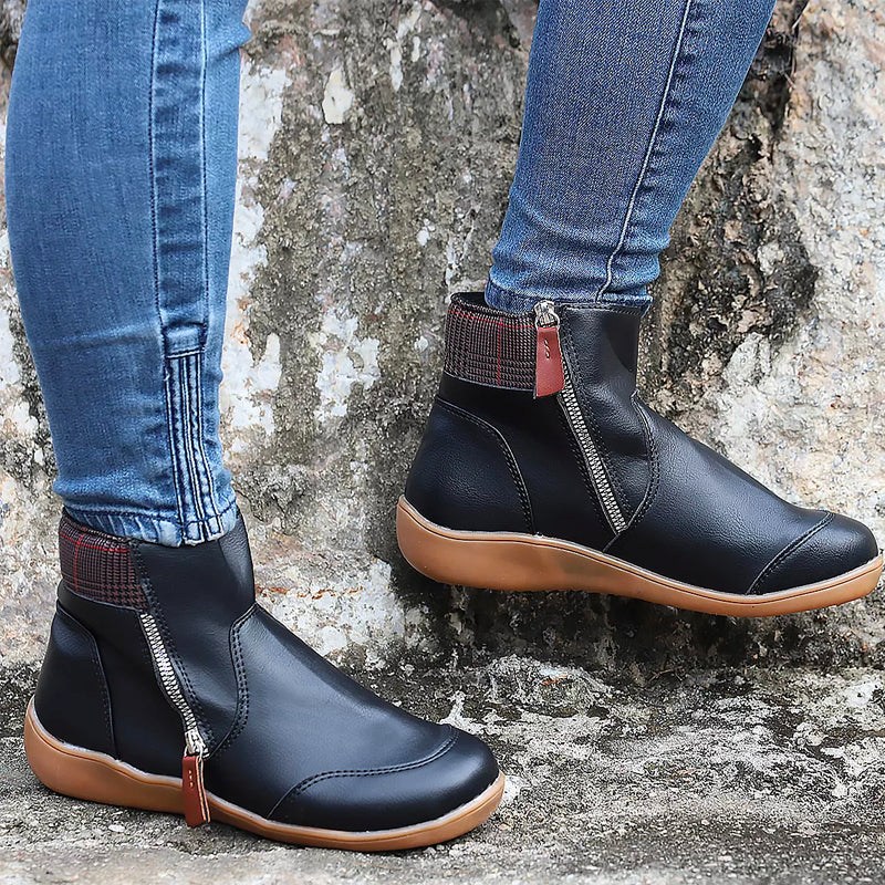 Women's Waterproof Zip Ankle Boots – Autumn & Winter Rain Shoes