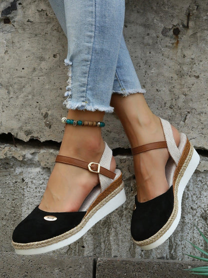 Women's Wedge Espadrilles | Closed-Toe Platform | Elegant Cushioned Summer Shoes
