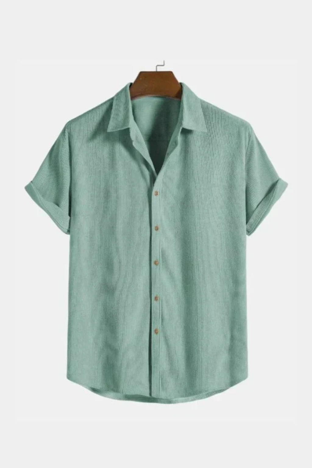 Men's Shirt Camp Collar | Short Sleeve Textured Button-Down | Summer Shirt Casual Textured