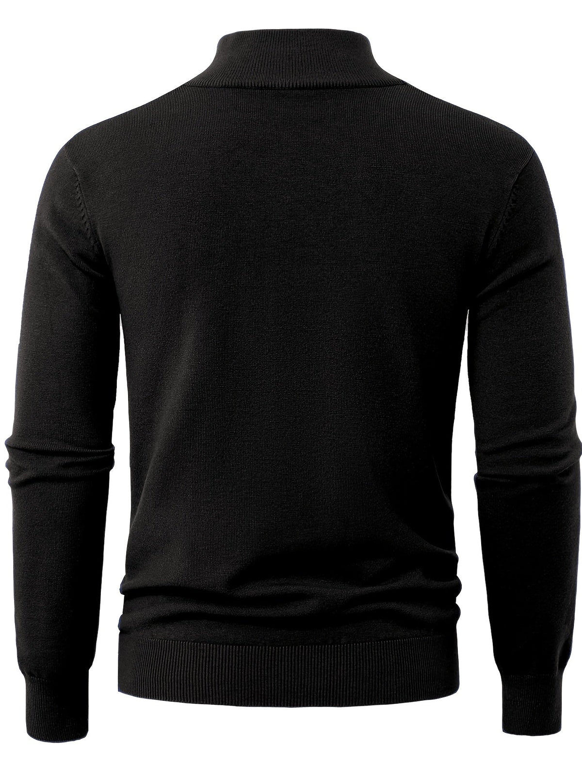 Men's Refined High-Neck Knit Sweater | Classic Cosy Casual Everyday Pullover | Smart Casual Everyday Autumn Winter Knitwear