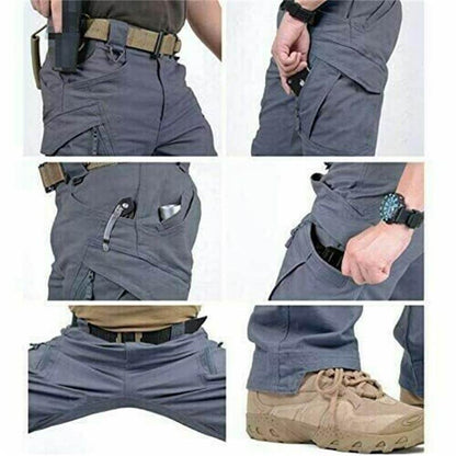 Men's Waterproof Cargo Pants – Multi-Pocket Outdoor Rain Trousers