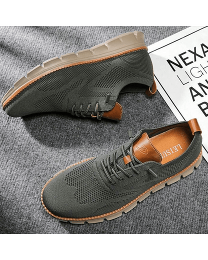 Herren-Sneaker aus Strickmesh mit Schnürung und hohem Tragekomfort | Leichte, atmungsaktive, lässige Trainingsschuhe für jeden Tag | Bequeme Freizeitschuhe zum Gehen für jeden Tag