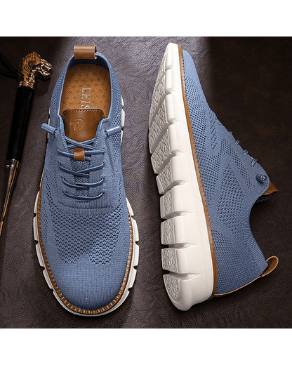 Herren-Sneaker aus Strickmesh mit Schnürung und hohem Tragekomfort | Leichte, atmungsaktive, lässige Trainingsschuhe für jeden Tag | Bequeme Freizeitschuhe zum Gehen für jeden Tag