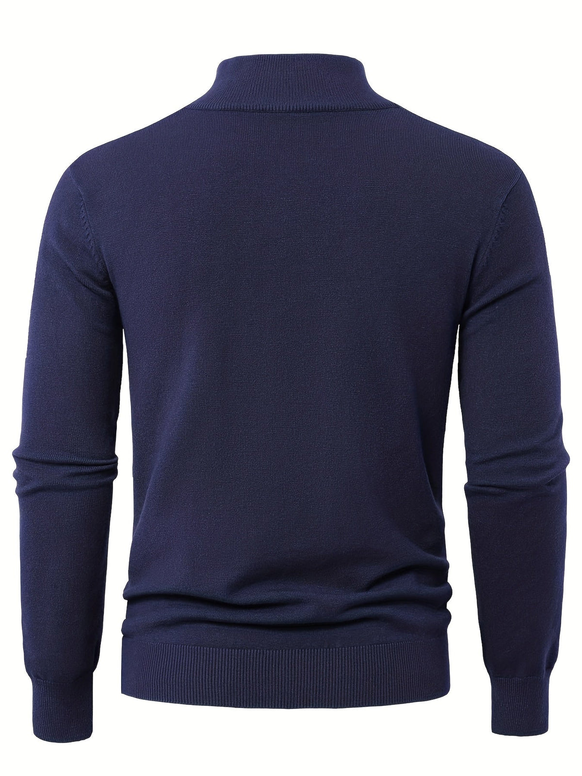 Men's Refined High-Neck Knit Sweater | Classic Cosy Casual Everyday Pullover | Smart Casual Everyday Autumn Winter Knitwear