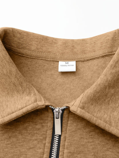 Herren-Pullover aus feinem Strick mit halbem Reißverschluss | Weicher, lässiger und gemütlicher Alltagspullover | Elegante lässige Strickmode für Herbst und Winter