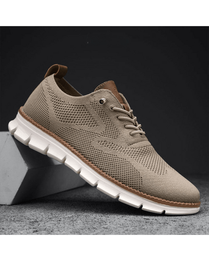 Herren-Sneaker aus Strickmesh mit Schnürung und hohem Tragekomfort | Leichte, atmungsaktive, lässige Trainingsschuhe für jeden Tag | Bequeme Freizeitschuhe zum Gehen für jeden Tag