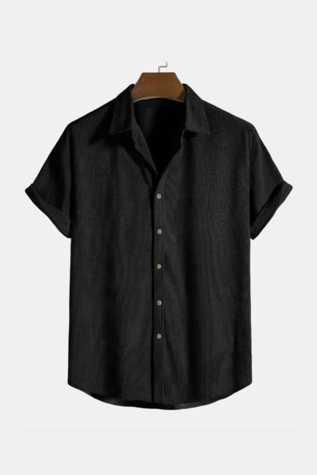 Men's Shirt Camp Collar | Short Sleeve Textured Button-Down | Summer Shirt Casual Textured