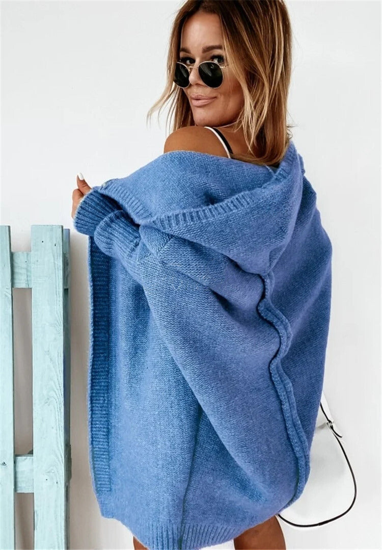 Tereza Cardigan Dame – Mintgrøn Strikcardigan med Løs Pasform