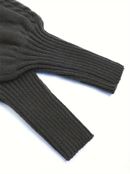 Women's Textured Half-Collar Knit Sweater | Cosy Classic Casual Everyday Jumper | Smart Casual Everyday Autumn Winter Knitwear