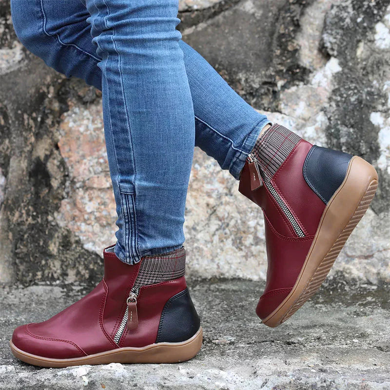 Women's Waterproof Zip Ankle Boots – Autumn & Winter Rain Shoes