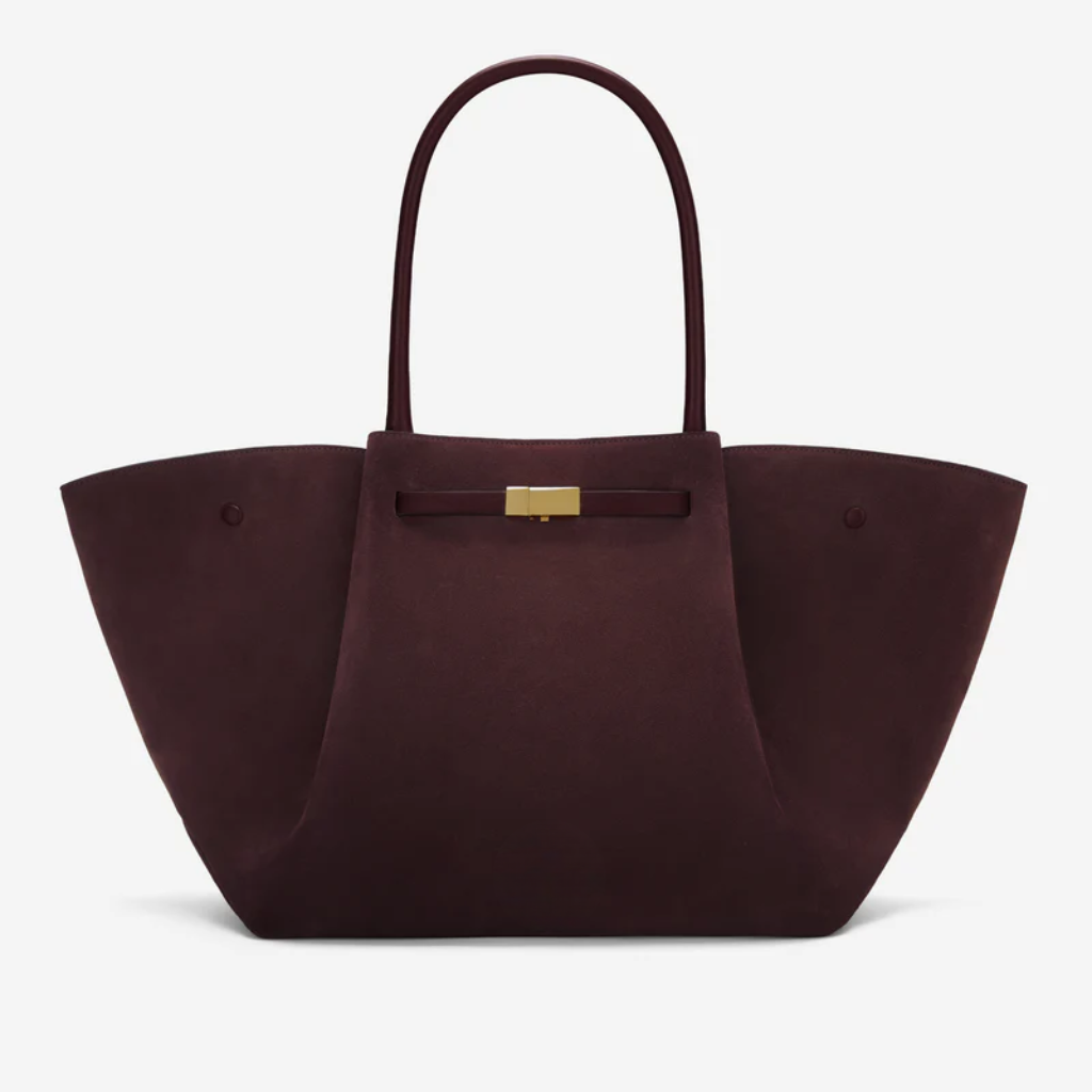 Women's Structured Leather Wide-Body Tote Bag | Black Classic Casual Everyday Top-Handle Bag | Smart Casual Everyday Going Out Bag