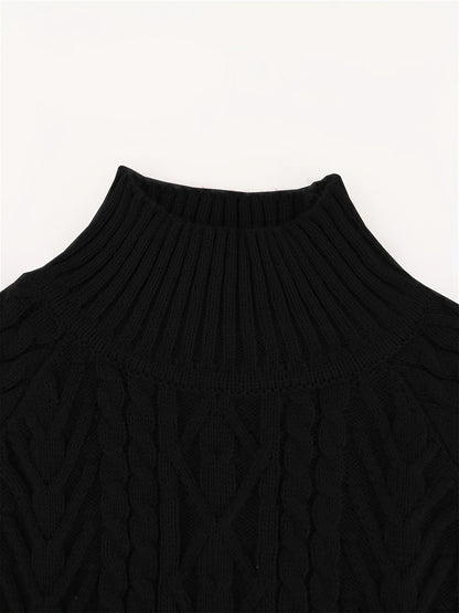 Women's Textured Half-Collar Knit Sweater | Cosy Classic Casual Everyday Jumper | Smart Casual Everyday Autumn Winter Knitwear