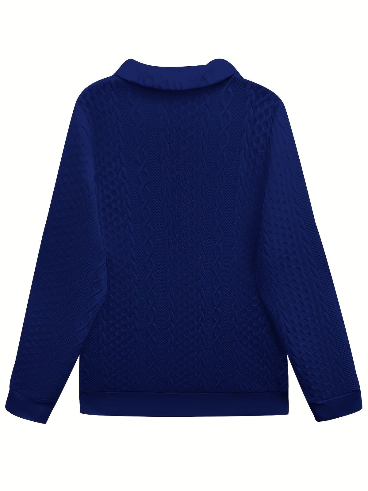 Women's Textured Half-Zip Casual Sweatshirt | Cosy Everyday Casual Zip Pullover Top | Smart Casual Everyday Autumn Winter Knitwear