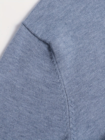 Men's Refined High-Neck Knit Sweater | Classic Cosy Casual Everyday Pullover | Smart Casual Everyday Autumn Winter Knitwear