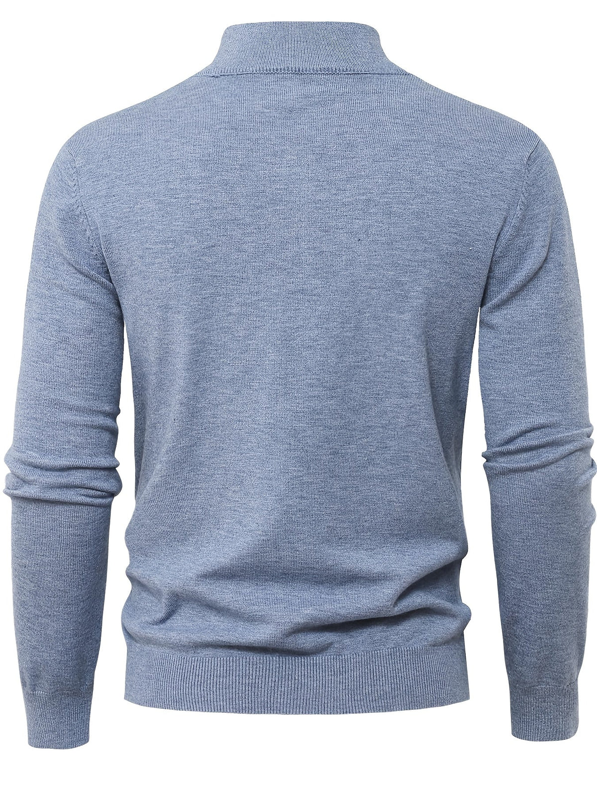 Men's Refined High-Neck Knit Sweater | Classic Cosy Casual Everyday Pullover | Smart Casual Everyday Autumn Winter Knitwear