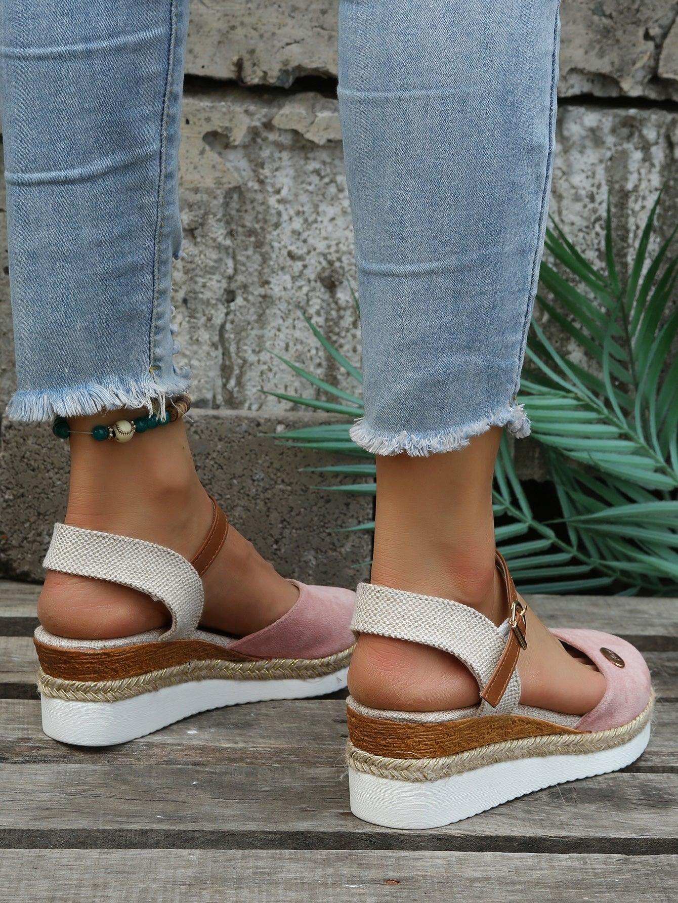 Women's Wedge Espadrilles | Closed-Toe Platform | Elegant Cushioned Summer Shoes