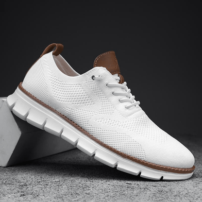 Herren-Sneaker aus Strickmesh mit Schnürung und hohem Tragekomfort | Leichte, atmungsaktive, lässige Trainingsschuhe für jeden Tag | Bequeme Freizeitschuhe zum Gehen für jeden Tag