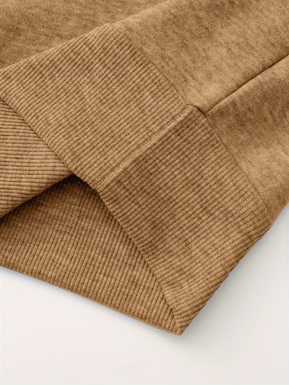 Herren-Pullover aus feinem Strick mit halbem Reißverschluss | Weicher, lässiger und gemütlicher Alltagspullover | Elegante lässige Strickmode für Herbst und Winter