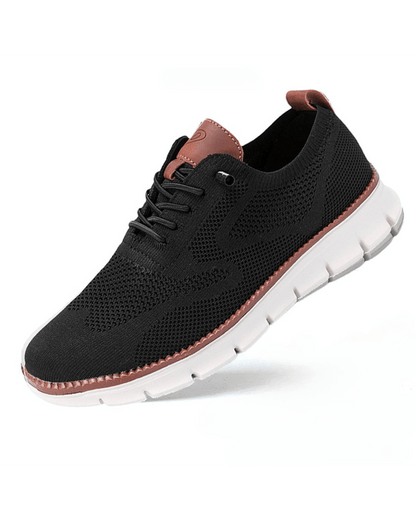 Herren-Sneaker aus Strickmesh mit Schnürung und hohem Tragekomfort | Leichte, atmungsaktive, lässige Trainingsschuhe für jeden Tag | Bequeme Freizeitschuhe zum Gehen für jeden Tag