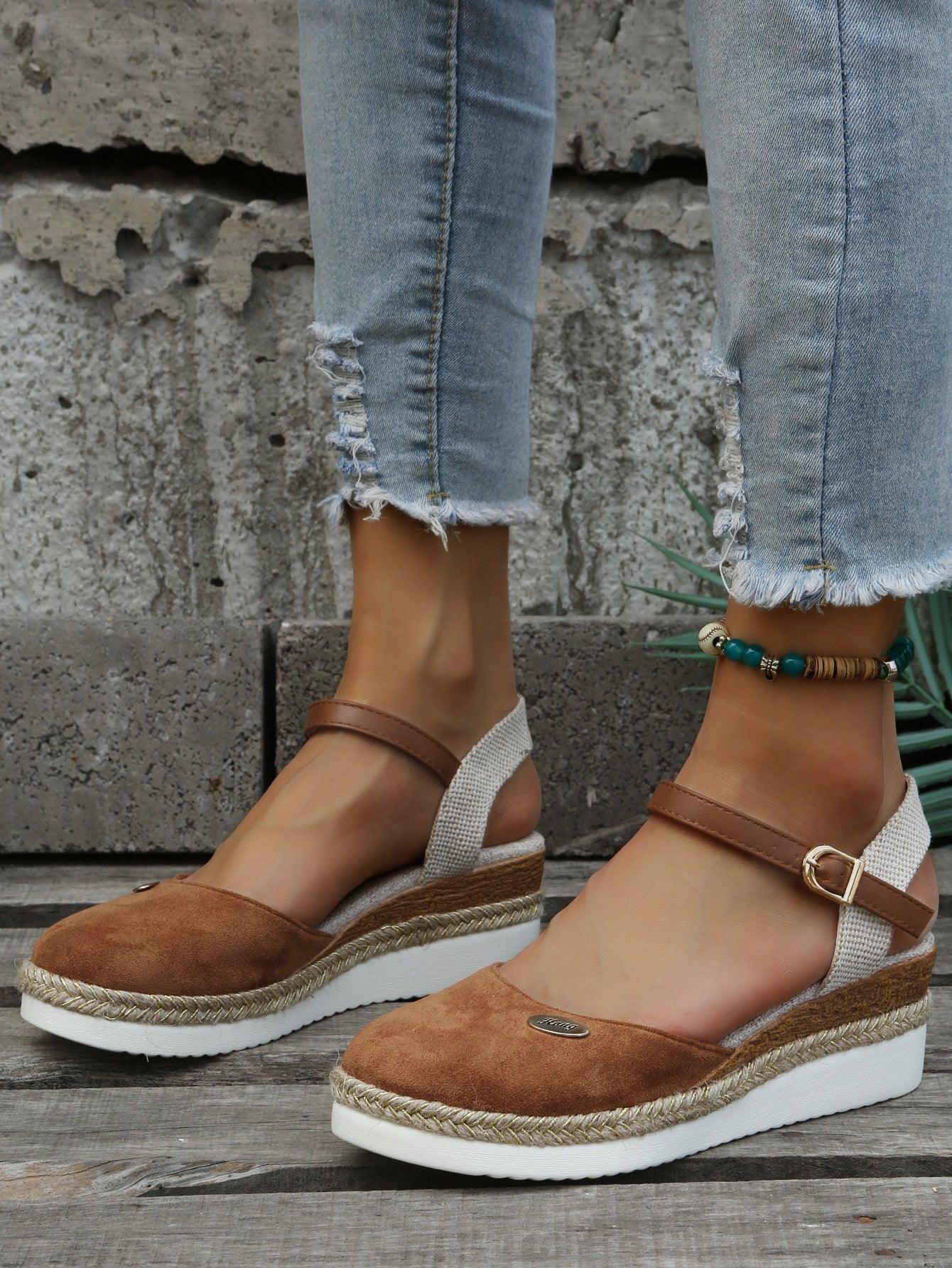 Women's Wedge Espadrilles | Closed-Toe Platform | Elegant Cushioned Summer Shoes