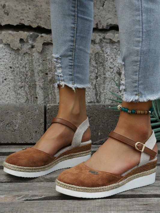 Women's Wedge Espadrilles | Closed-Toe Platform | Elegant Cushioned Summer Shoes