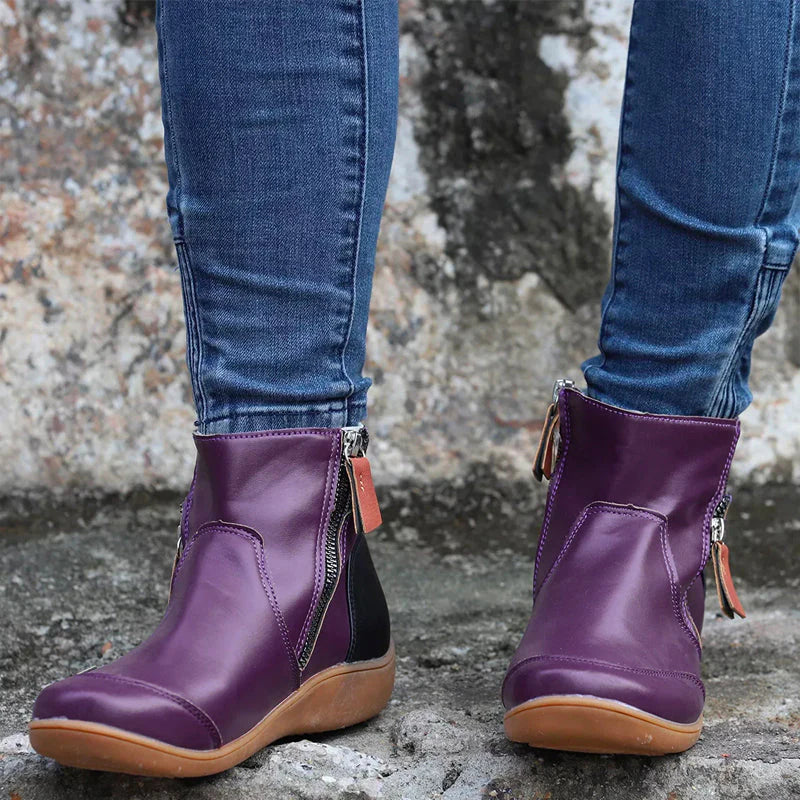 Women's Waterproof Zip Ankle Boots – Autumn & Winter Rain Shoes