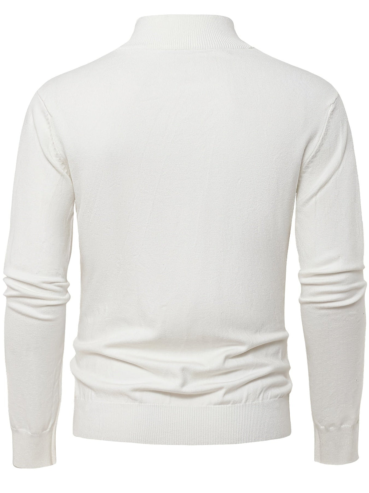 Men's Refined High-Neck Knit Sweater | Classic Cosy Casual Everyday Pullover | Smart Casual Everyday Autumn Winter Knitwear