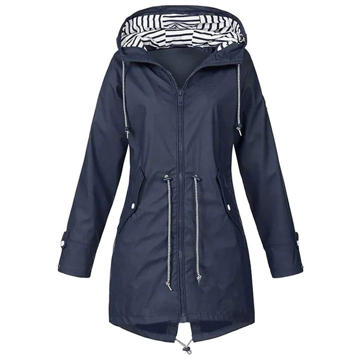 Women's Lightweight Hooded Rain Jacket – Waterproof Everyday Coat