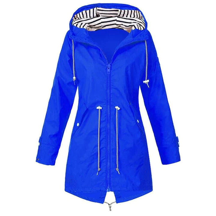 Women's Lightweight Hooded Rain Jacket – Waterproof Everyday Coat