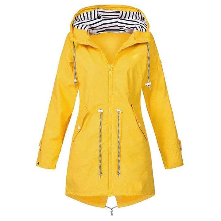 Women's Lightweight Hooded Rain Jacket – Waterproof Everyday Coat
