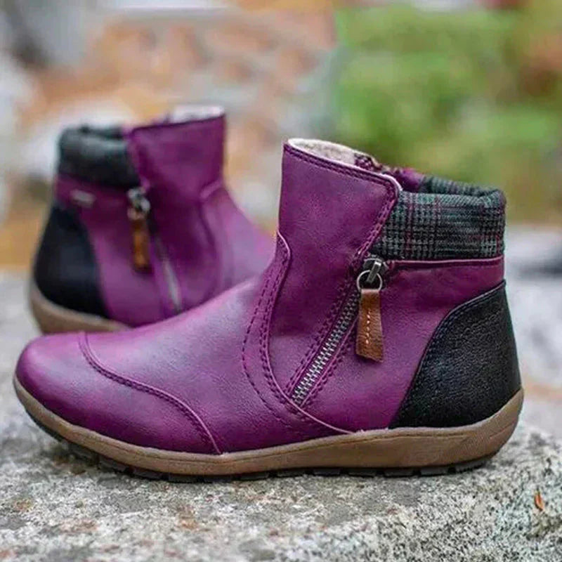 Women's Waterproof Zip Ankle Boots – Autumn & Winter Rain Shoes