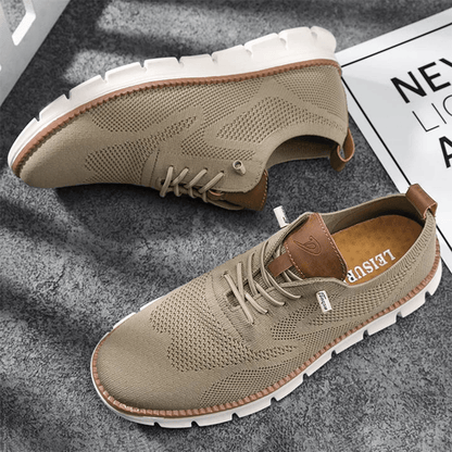 Herren-Sneaker aus Strickmesh mit Schnürung und hohem Tragekomfort | Leichte, atmungsaktive, lässige Trainingsschuhe für jeden Tag | Bequeme Freizeitschuhe zum Gehen für jeden Tag