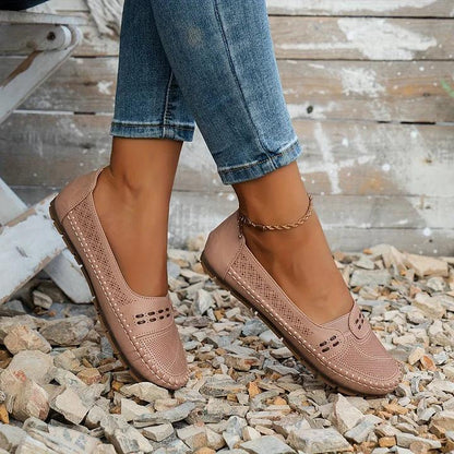 Damen Cutout-Slipper | Bequeme Flache Ballerinas | Leichte Ergonomische Sommerschuhe