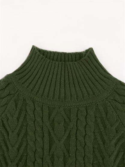 Women's Textured Half-Collar Knit Sweater | Cosy Classic Casual Everyday Jumper | Smart Casual Everyday Autumn Winter Knitwear