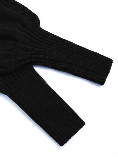 Women's Textured Half-Collar Knit Sweater | Cosy Classic Casual Everyday Jumper | Smart Casual Everyday Autumn Winter Knitwear