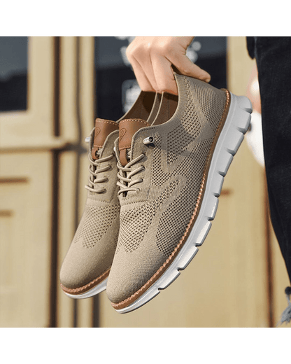 Herren-Sneaker aus Strickmesh mit Schnürung und hohem Tragekomfort | Leichte, atmungsaktive, lässige Trainingsschuhe für jeden Tag | Bequeme Freizeitschuhe zum Gehen für jeden Tag
